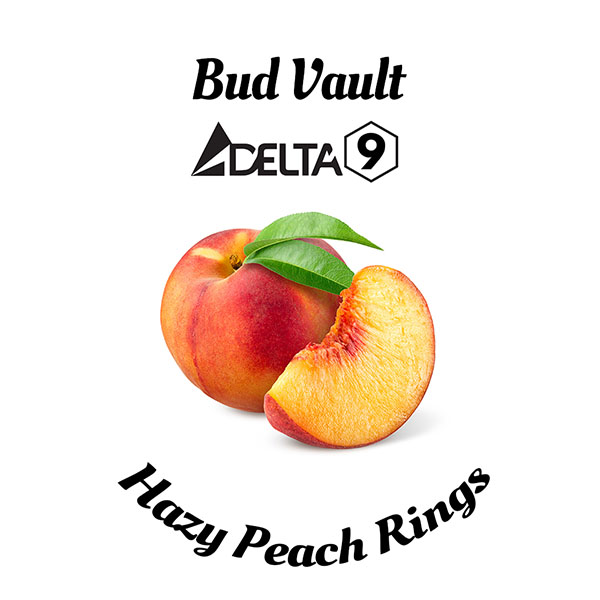 Hazy Peach Rings Delta 9 THC Gummies