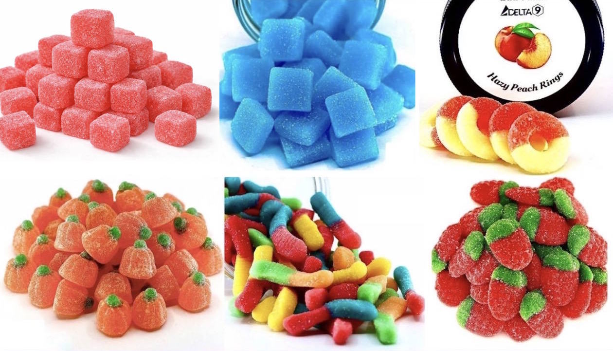 Watermelon Bliss, Blue Heaven, Hazy Peach Rings, Enchanted Pumpkins, Canna Crawlers & Magic Strawberry