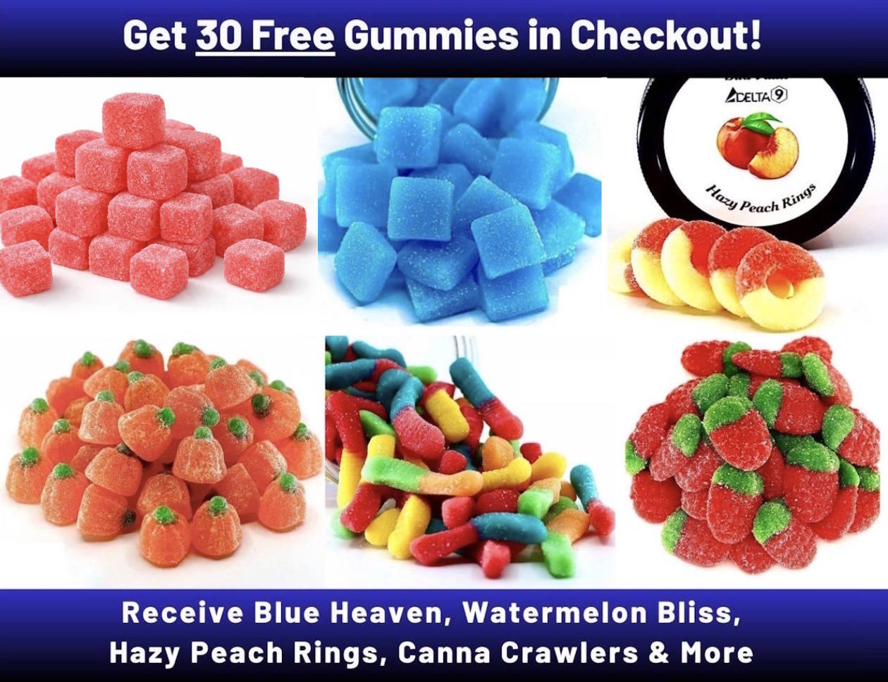 6 Free Gummies in Checkout