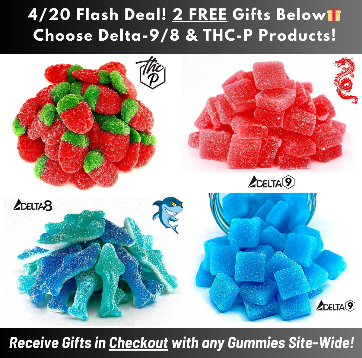 Pick 2 Free Gummies in Checkout