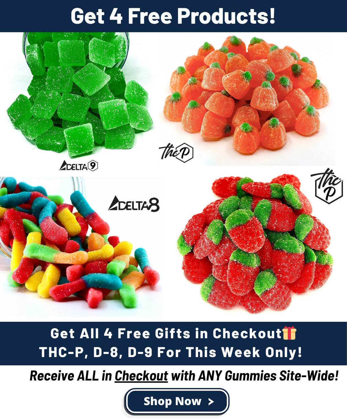 4 Free Gummies in Checkout