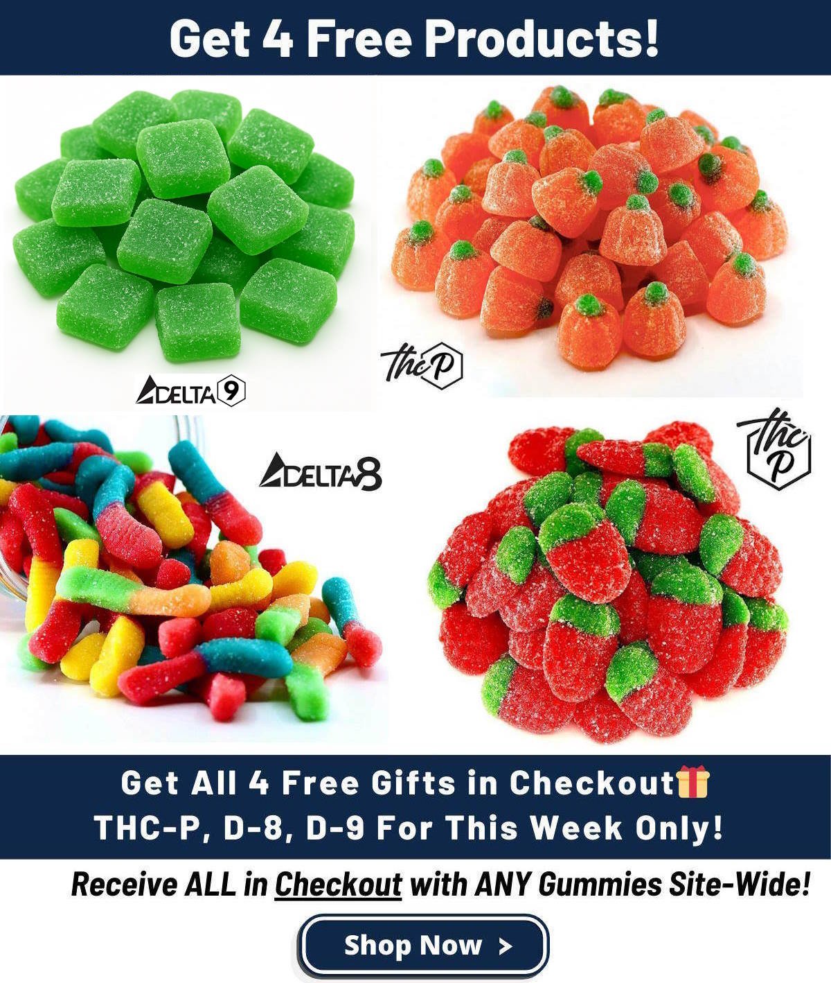 4 Free Gummies in Checkout