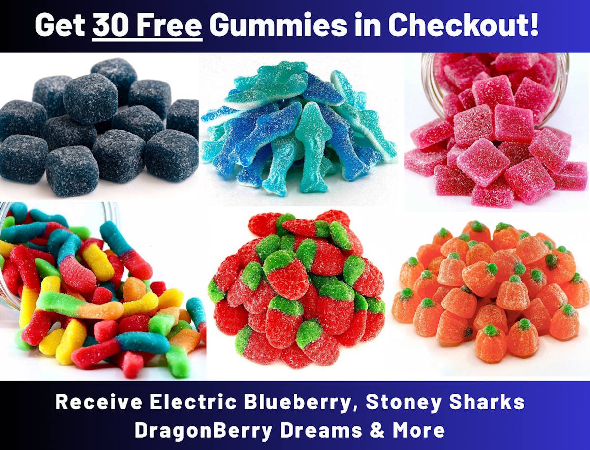 6 Free Gummies in Checkout