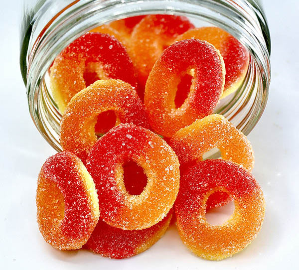 Hazy Peach Rings Delta 8 THC Gummies
