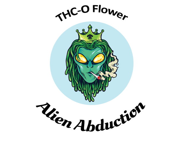 Alien Abduction Delta 8 Flower Label